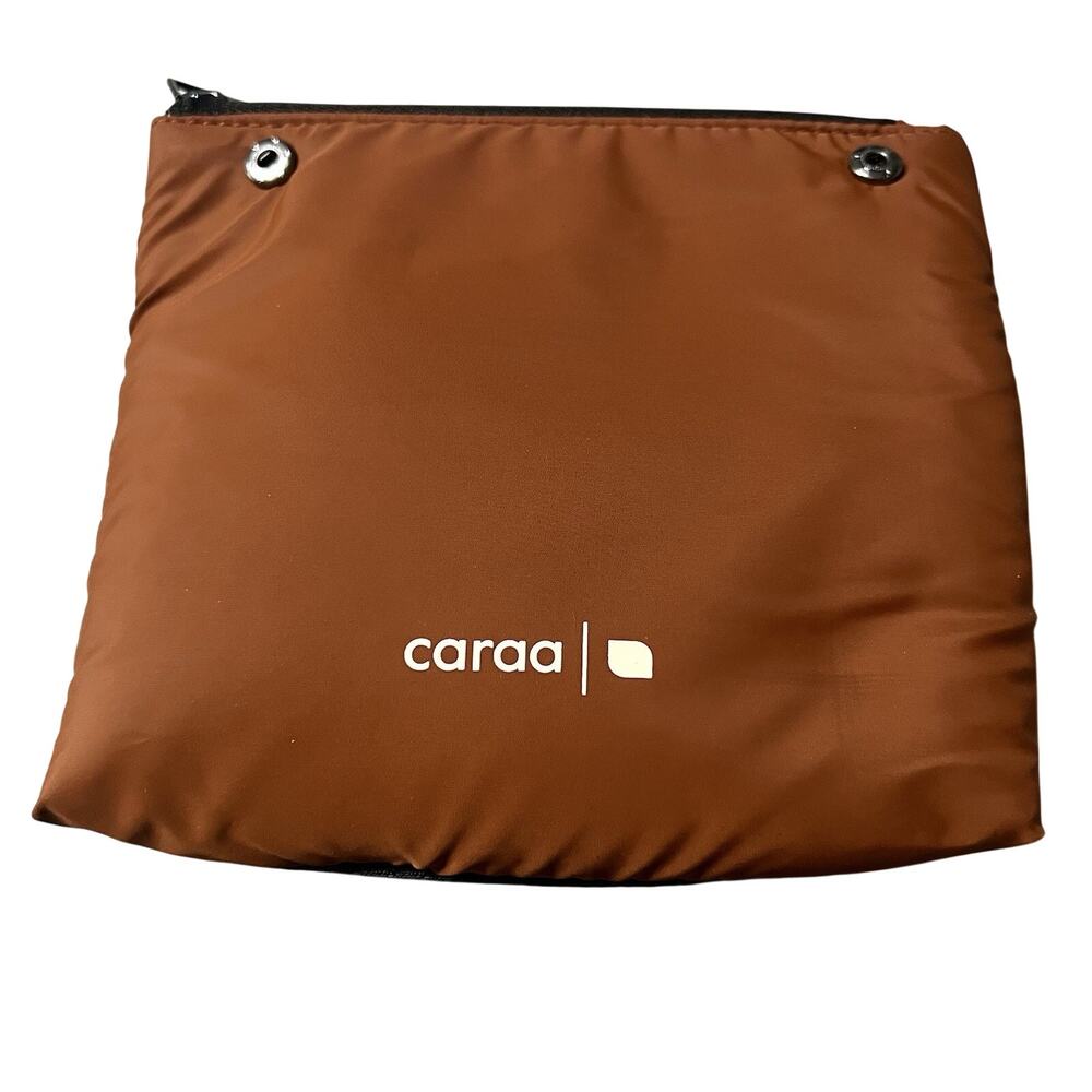 Caraa Snap Zip Travel Pouch Free People Movement Clay Lightweight Nylon Mesh